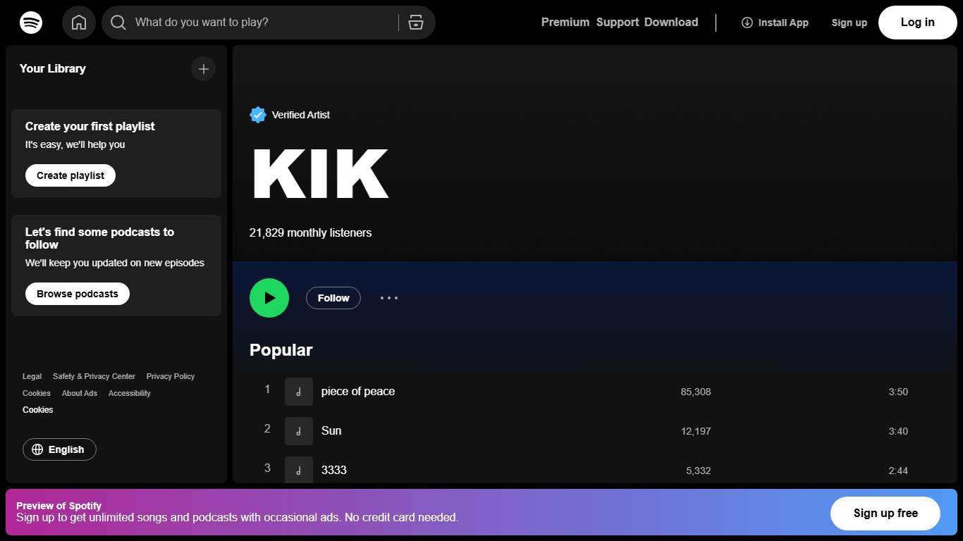KIK Spotify